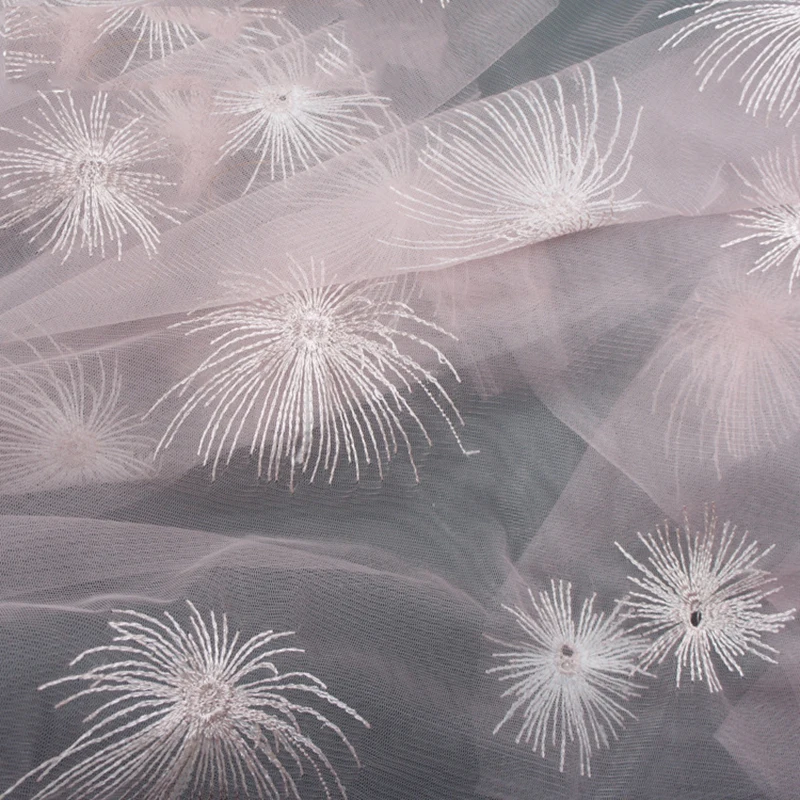 Тюль с цветочной вышивкой марля сетка ткань для свадебной вечеринки юбка сцены