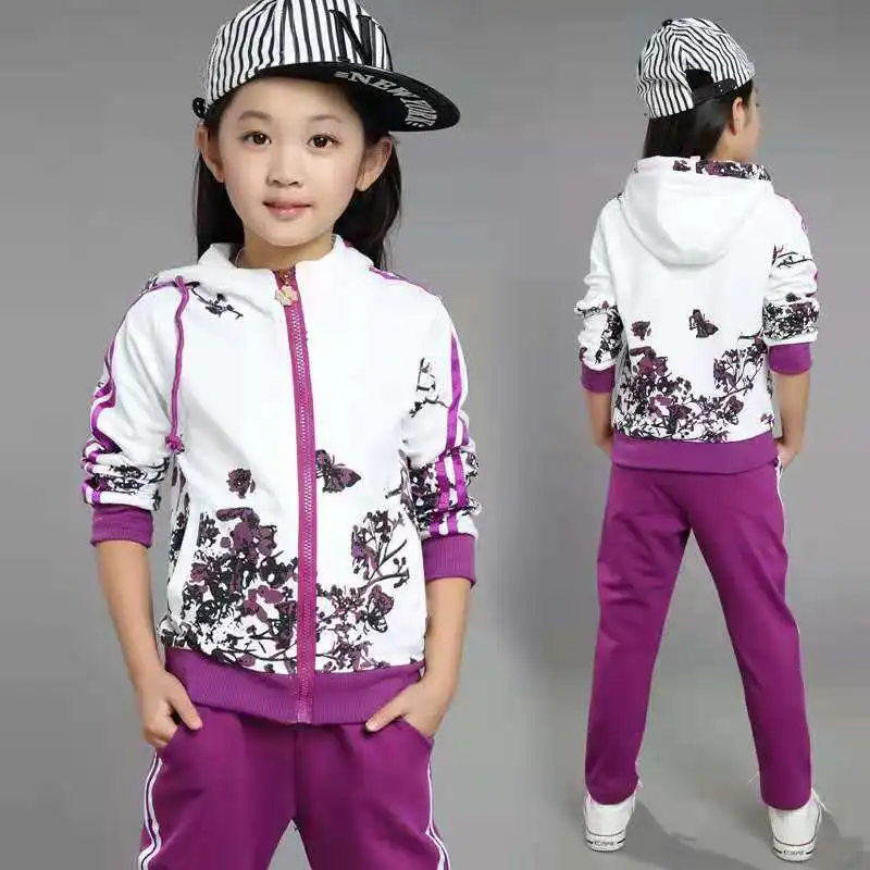 

Kids spring 2020 new big girls clothing sports suit baby autumn two-piece casual long-sleeved clothes 3-12 yrs kids clothing set