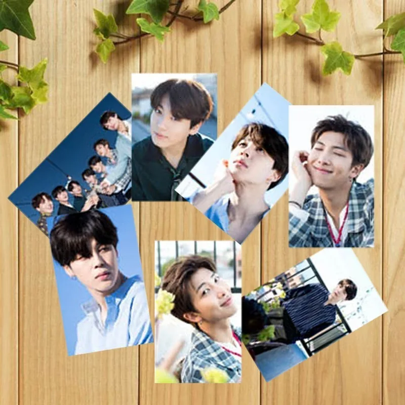 Kpop 5th Юбилей Бумага ломо карты Jimin V Suga коллективных Фотокарта плакат самодельные Бумага фото карты 30 шт./компл