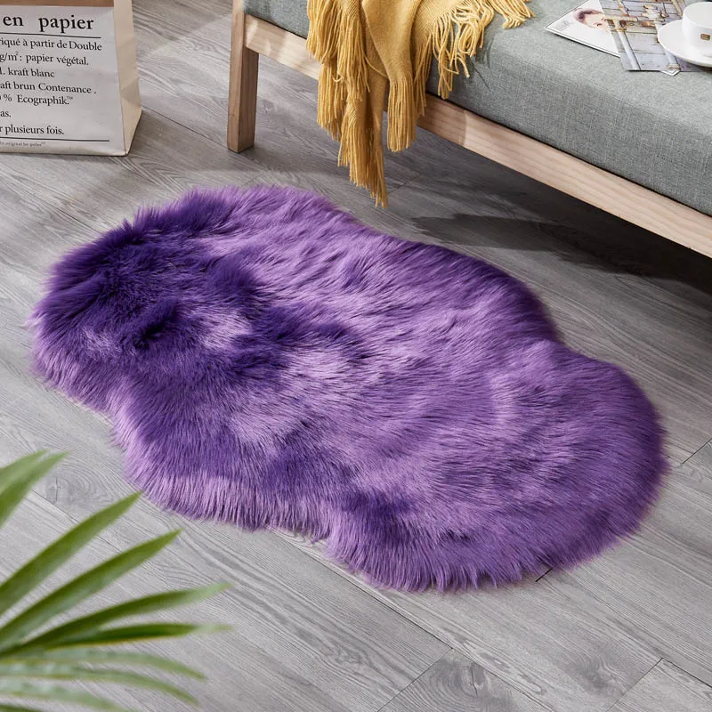 Необычные мягкие коврики из искусственного меха для спальни гостиной лохматый