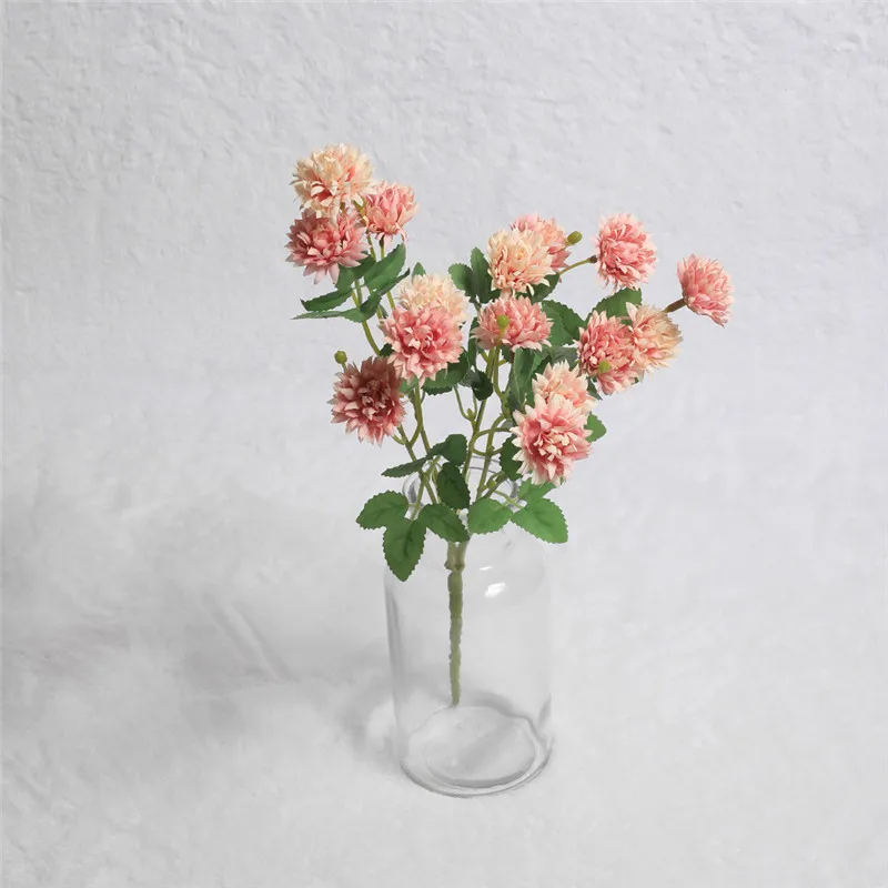 

Beautiful Dandelion Flower Artificial flower silk fake bouquet 3 heads Fake flower for home wedding decoration