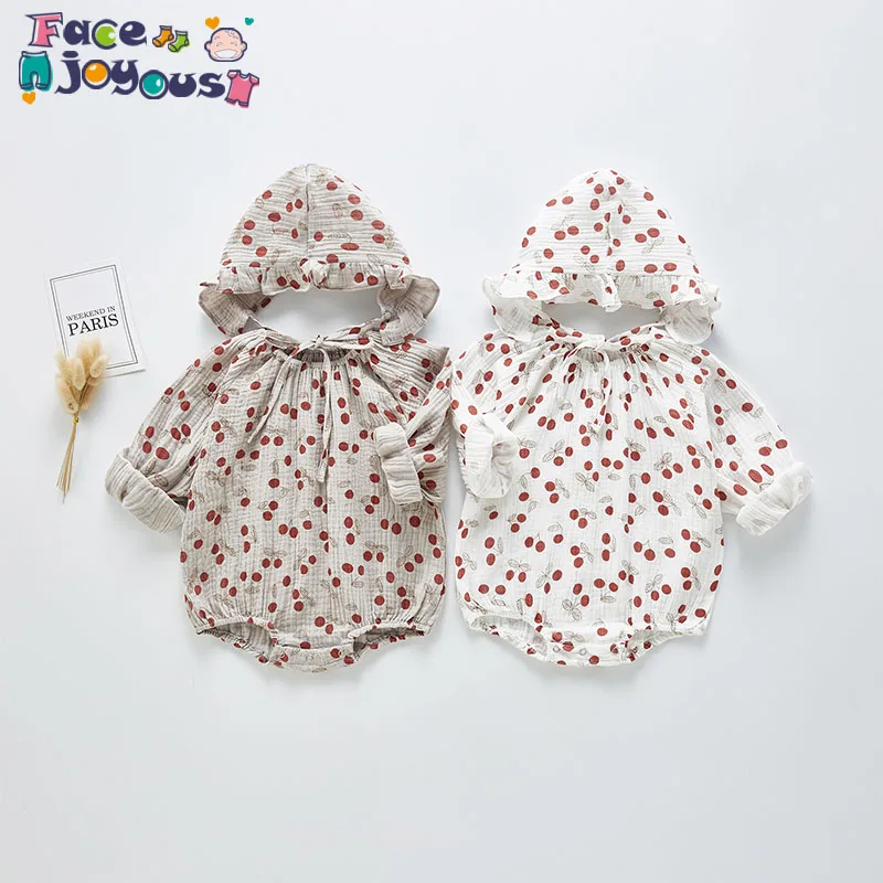 Для маленьких девочек Комбинезон для новорожденных s в горошек комбинезон из