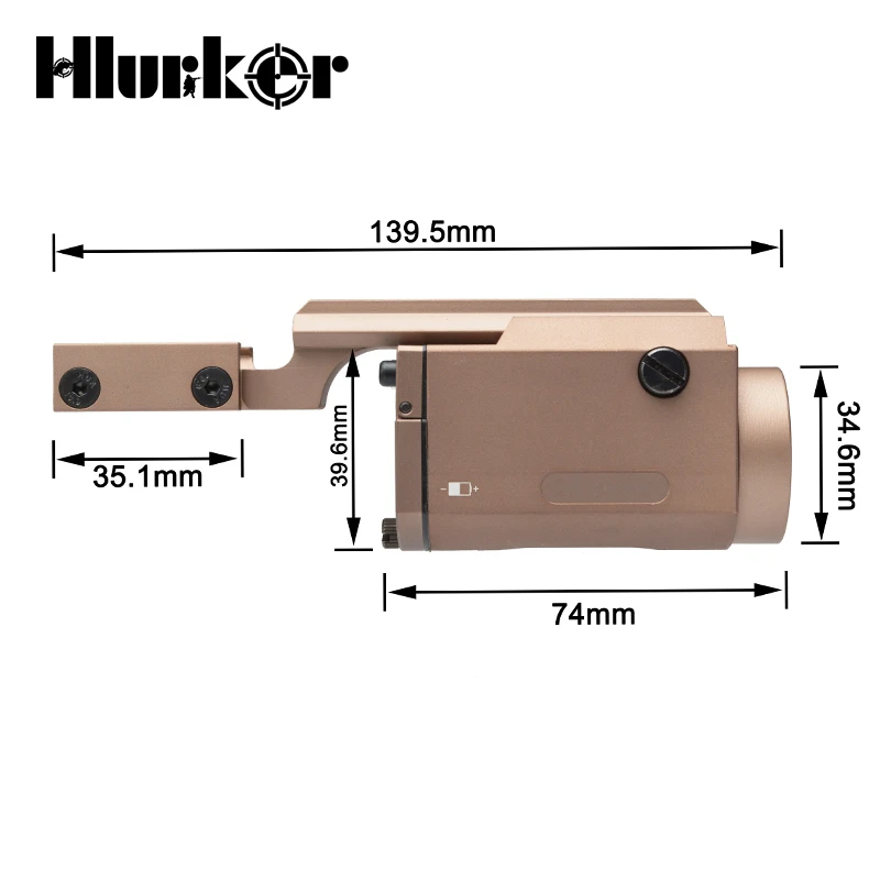 Тактический военный фонарь для оружия 400 лм 3 Вт | Спорт и развлечения