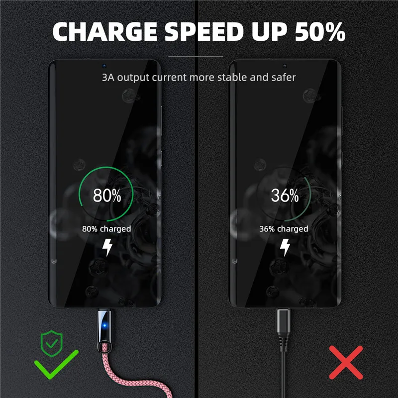 Кабель для быстрой зарядки USB Type-C 3 А Samsung S10 S9 Redmi note 9 pro USB-C кабель передачи данных |