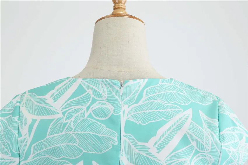 

BacklakeGirls Women Elegant A-line Mini Cocktail Dress Vintage Printing Party Vestidos Short Sleeve Women Slim Summer Dress Robe