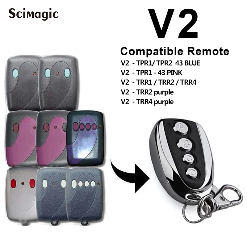V2 Открыватель гаражных дверей V2 PHOX 2 PHOENIX 2 TXC TSC 4 TPR1 TRR2 TRR4 пульт дистанционного управления гаражным пультом управления 433,92 МГц передатчик