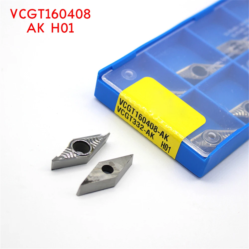 20PCS VCGT160408 AK H01 VCGT 160408 Aluminum cutter blade Insert Cutting Tool turning tool CNC Tools AL +TIN Alloy wood | Инструменты