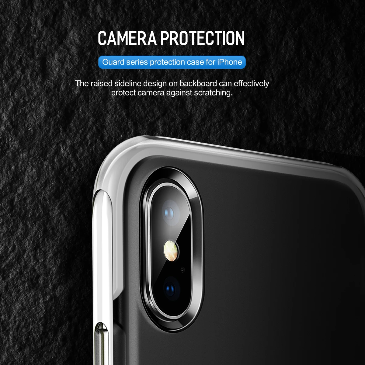 ROCK Luxury Ultrathin Back Case for iPhone X Xs Soft Edge Cover Soft TPU Shockproof Matte Protection Case for iPhone X Xs Capa cell phone belt pouch