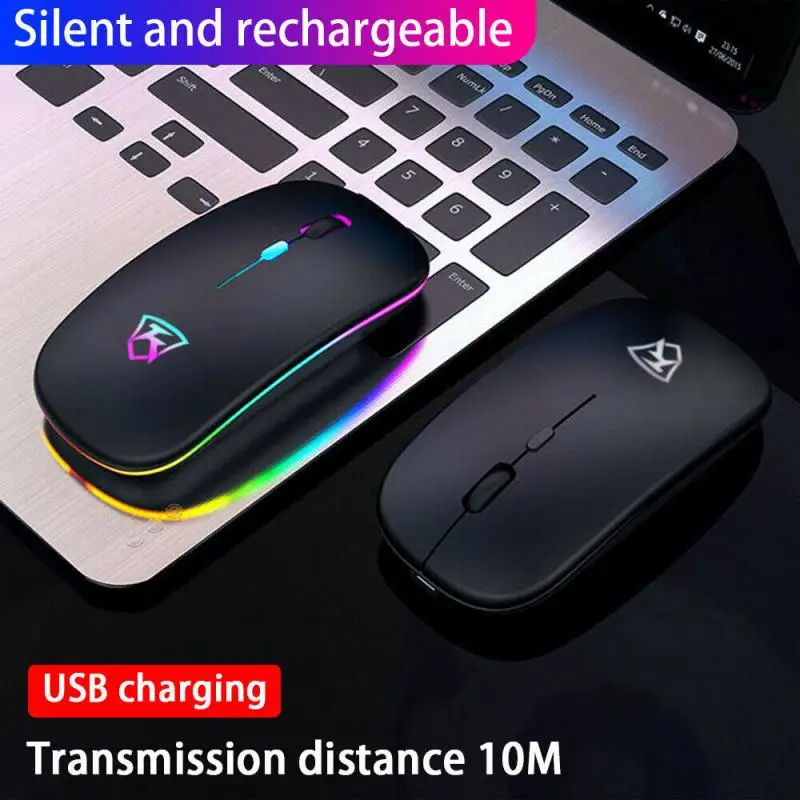 Беспроводная ультратонкая оптическая мышь 2 4 ГГц бесшумный режим USB-зарядка
