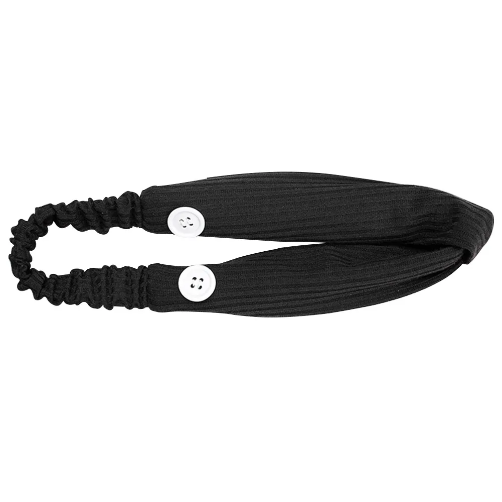 

10pcs Women Non Slip Twisted Cross Elastic Head Wrap Nurses Doctor Sweatband For Face Cover Sports Button Headbands Set Knitted