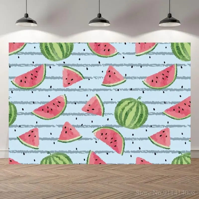 

Summer Fruits Watermelon Party Photography Background Newborn Baby Shower One In Melon Kids Birthday Backdrops Photographic