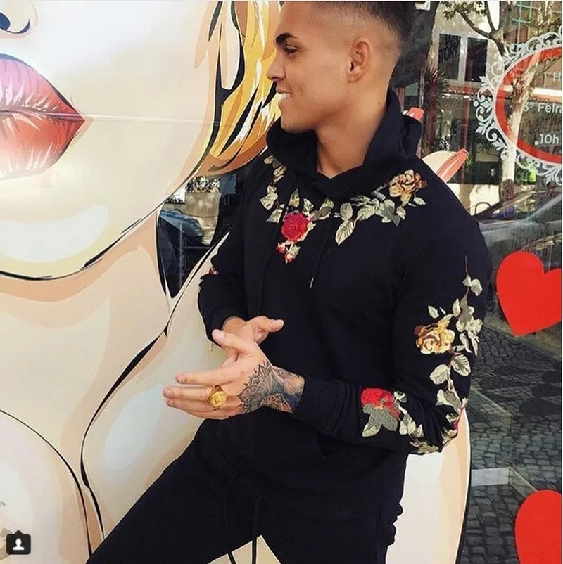 

2020 Solid Color Hot Selling New European American Embroidered Men's Sweatshirt Oversize Itself Hoodie Men's Clothing