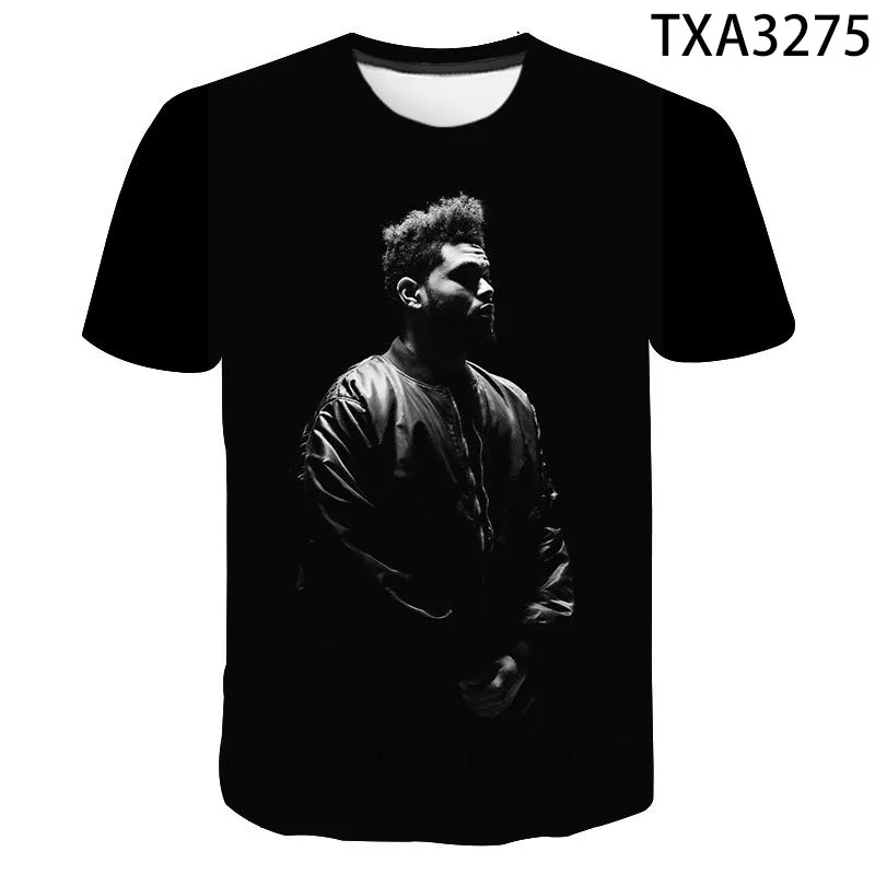 

New Summer Short Sleeve The Weeknd 3D Printed T Shirts Casual Boy Girl Kids Fashion Streetwear Cool Men Women Children Tops