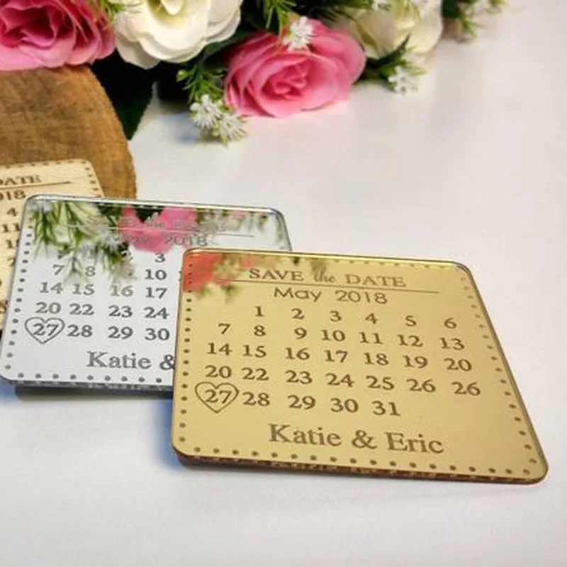Акриловый календарь сохранить дату Персонализированные наклейки на холодильник