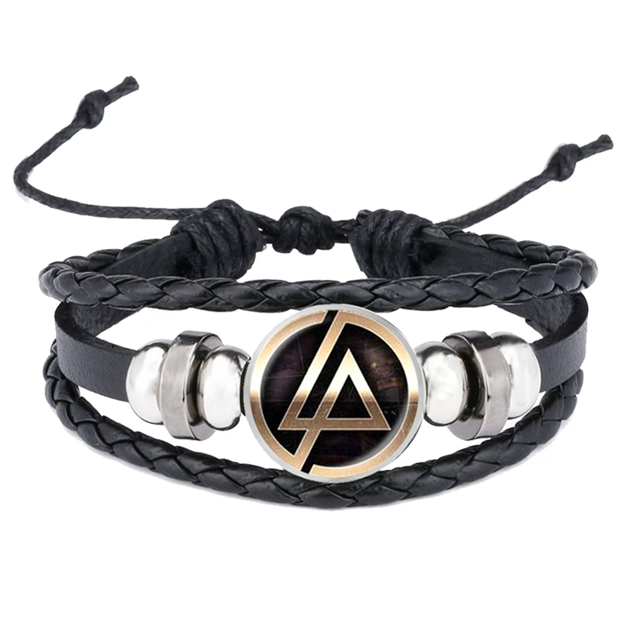 Linkin Park браслеты Рок Группа Знак кожаные стекло кабошон изображение купола