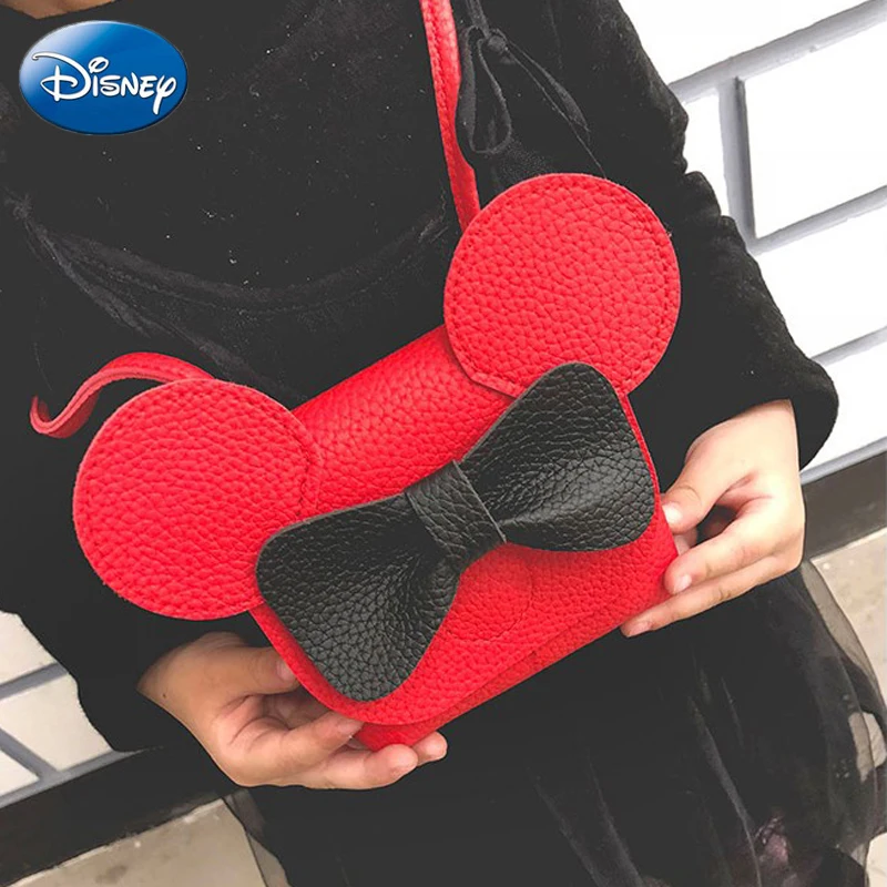 Disney Микки Маус Мини сумка мультфильм Женская PU Досуг модный ранец шоппер леди