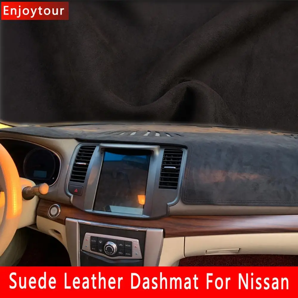 

For Nissan Versa Pulsar C12 Tiida Sentra Altima Teana Almera Livina Sylphy Suede Leather Dashmat Dashboard Cover Pad Dash Mat