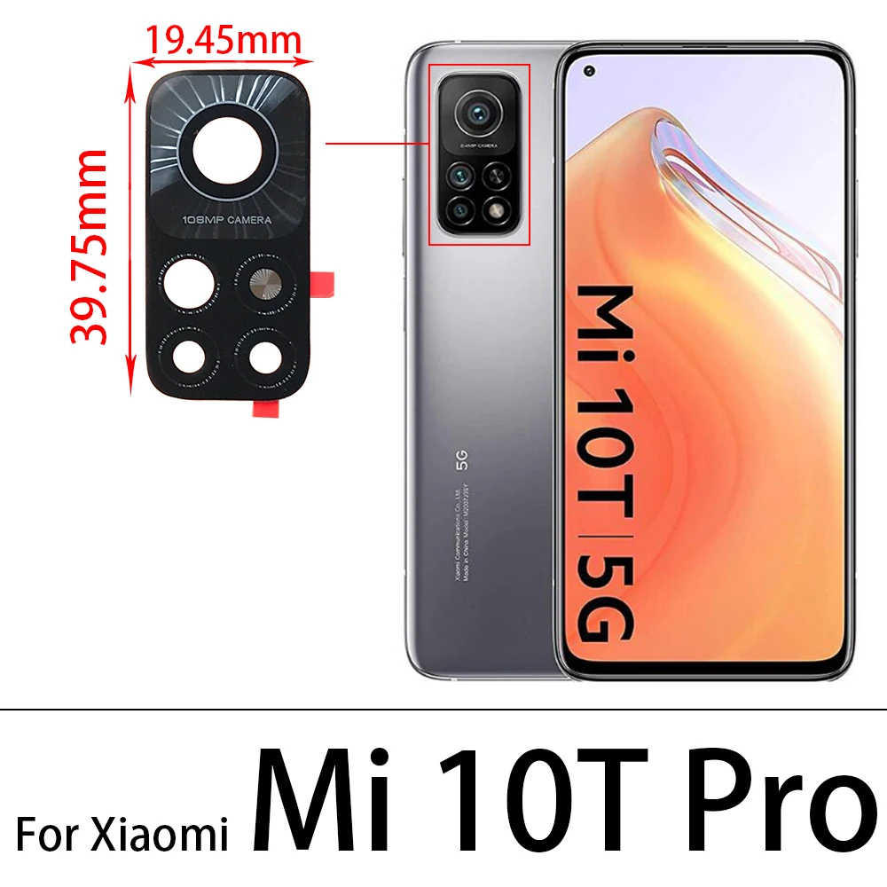 Оригинальный объектив задней камеры с креплением Ahesive для Xiaomi Mi 10 Ultra 11 Redmi 9A Note 9Pro