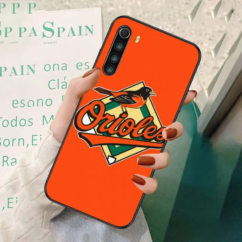 

Baltimore Orioles Black TPU Phone Case For Redmi 7 8 9 A K20 30 Pro Note 8 9 Pro 9s
