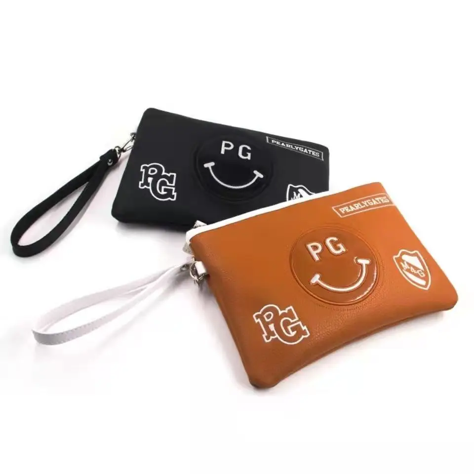 The new PG smiley face golf bag waterproof lightweight pouch for men and women multifunctional fashion storage bag