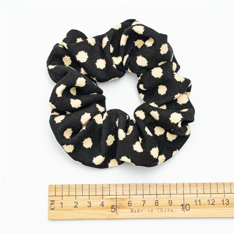

Vintage Scrunchies Hair Rubber Bands Fashion Hair Accessories Ponytail Holder Pot Dot Print Hair Rope Women Elastic Hair Ties