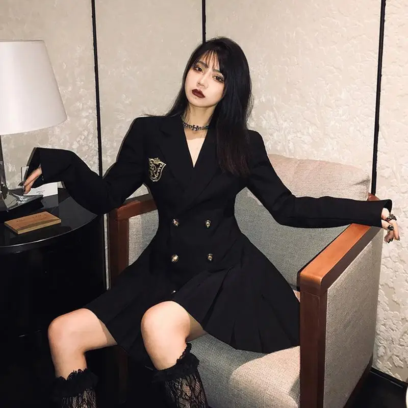 Женский блейзер-трапеция Luck A Осеннее клетчатое платье женское двубортное в