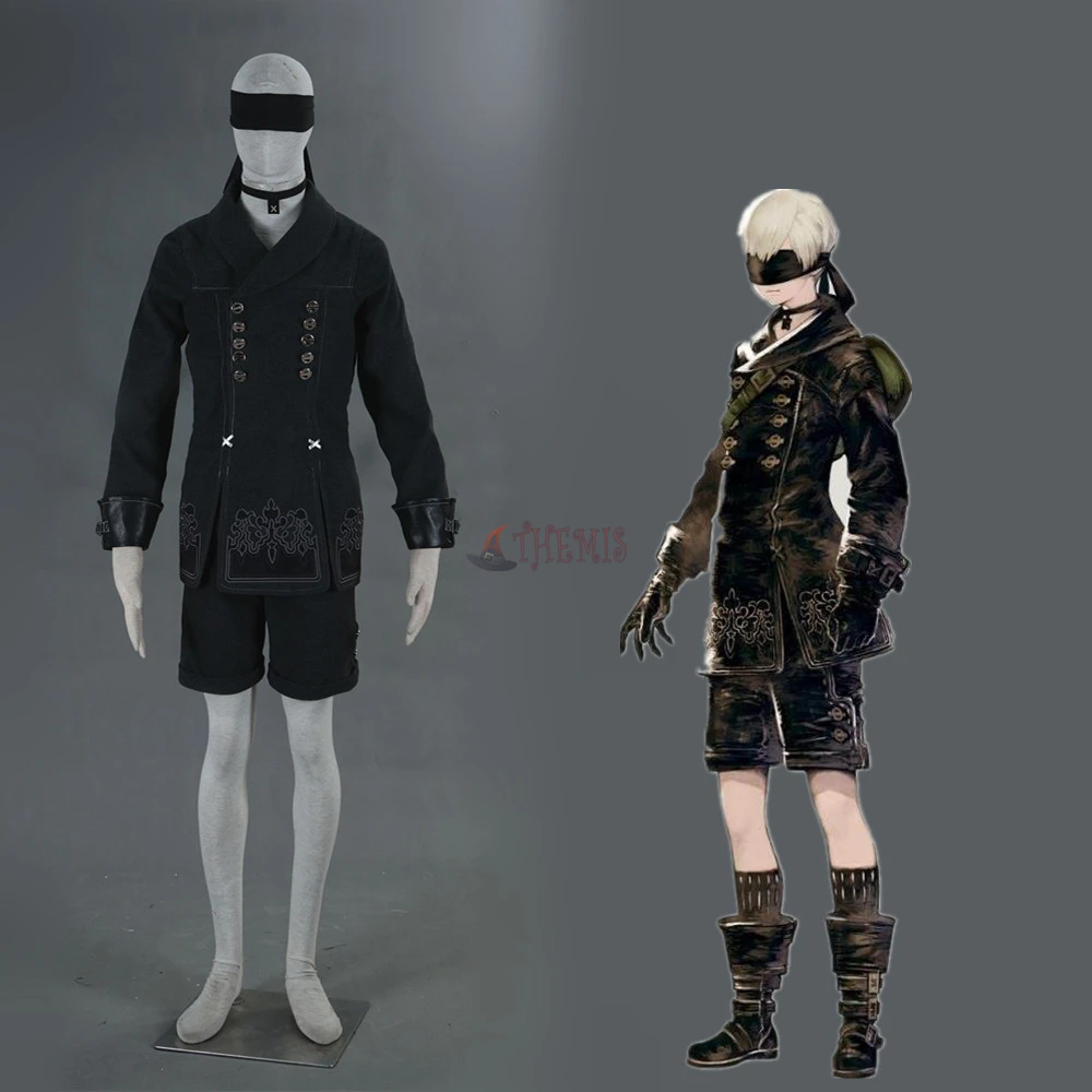 

MMGG NieR Automata 9S Cosplay Costumes YoRHa No. 9 Type S Halloween Uniforms For Men Kids Plus Size