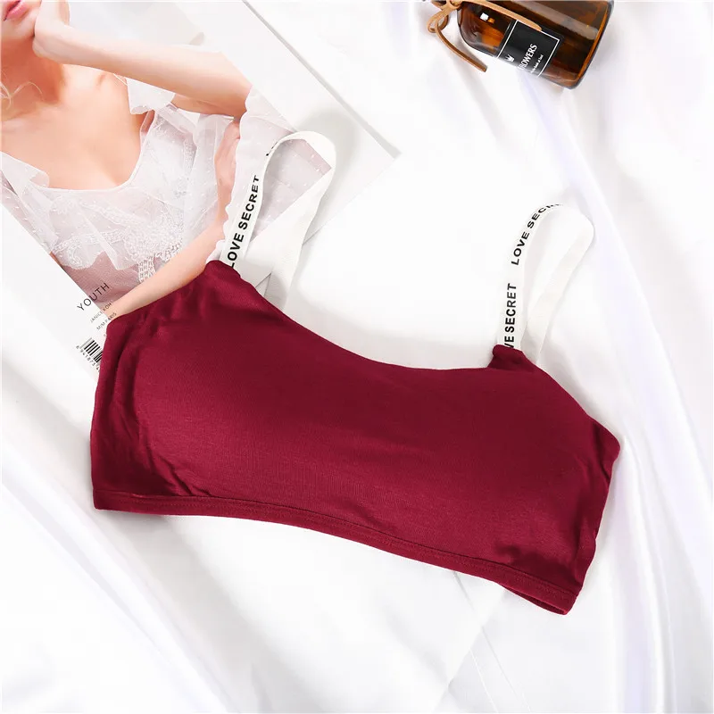 

FINETOO Soft Padded Bralette Fashion Letter Bras For Women Sexy Wireless Bra Love Secret Underwear Female Lingerie Brassiere NEW