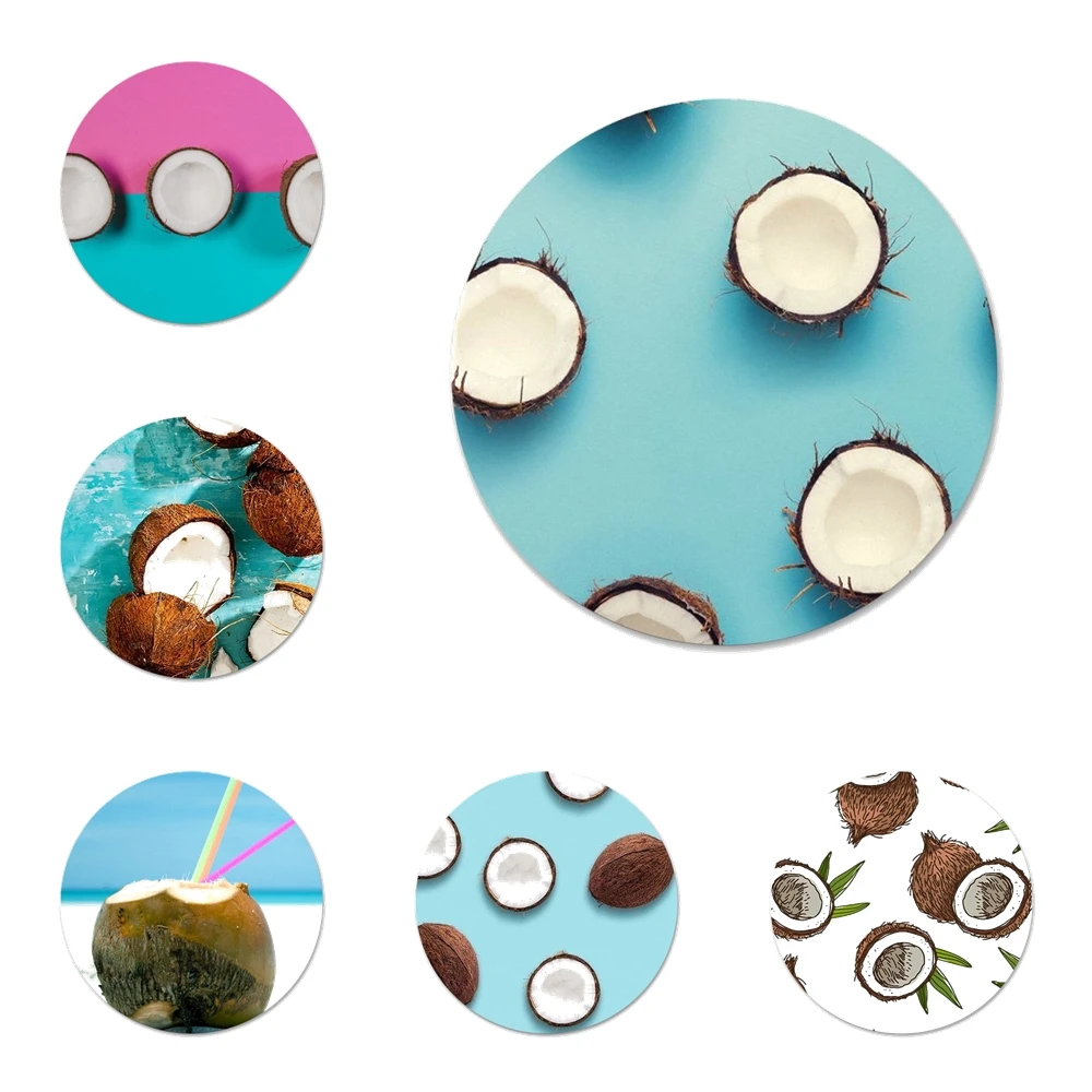 

Fruit Coconut on the beach Icons Pins Badge Decoration Brooches Metal Badges For Clothes Backpack Decoration