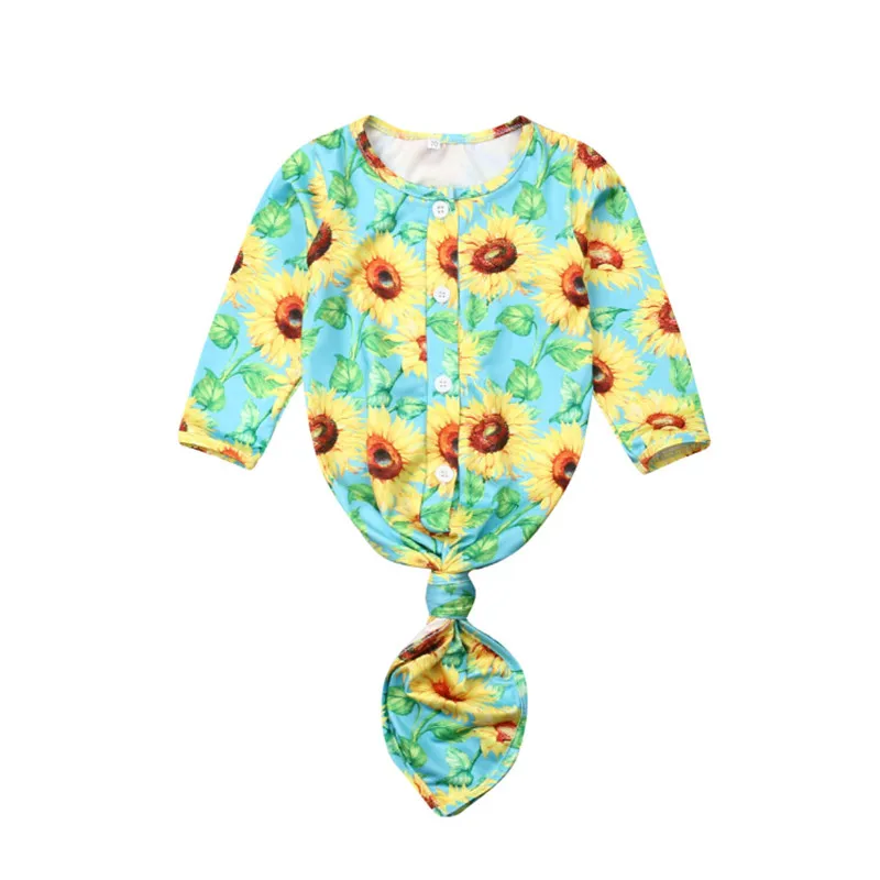 Детские спальные мешки для новорожденных хлопковые пеленки с принтом подсолнуха