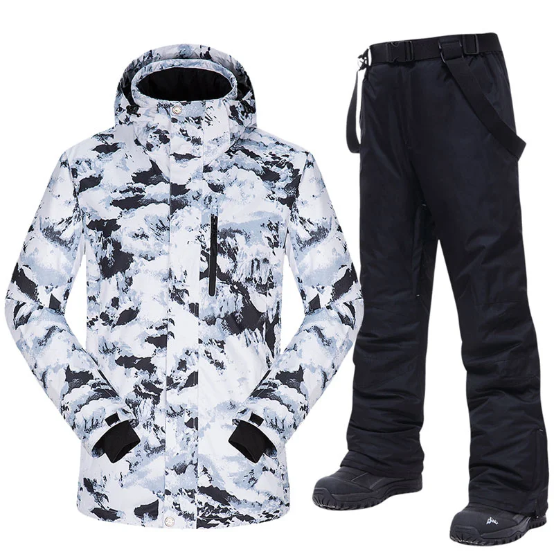 

Skipak Mannen Winter Warm Winddicht Waterdichte Outdoor Sport Sneeuw Jassen En Broek Hot Ski Apparatuur Snowboard Jas Mannen