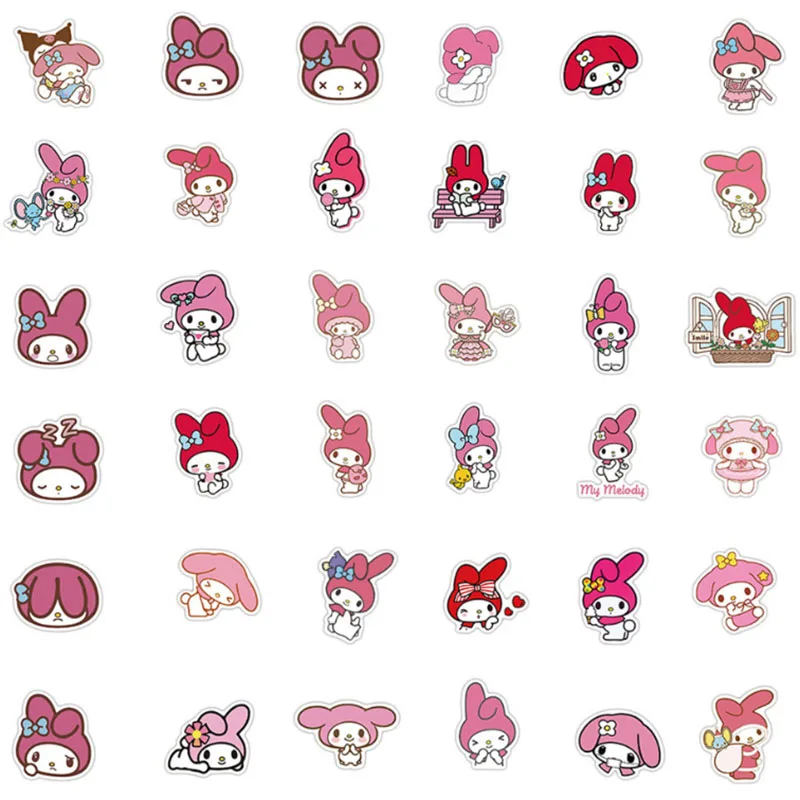 103050100pcs cartoon image melody graffiti waterproof skateboard travel suitcase phone laptop luggage stickers kids girl toys free global shipping