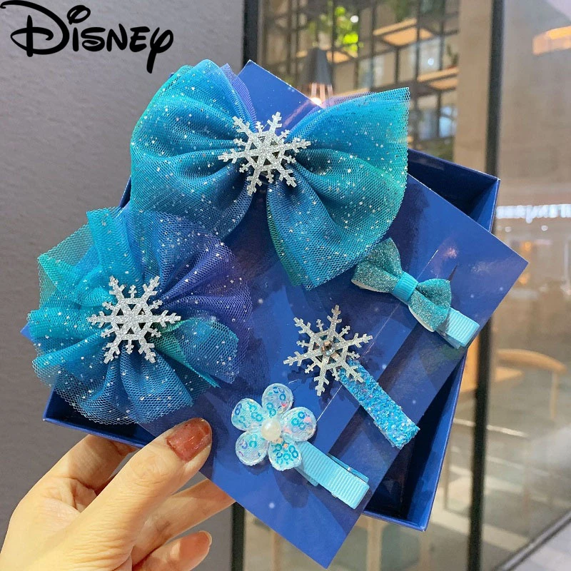 Замороженная Снежинка бант заколка для волос Принцесса Эльза Детский Набор