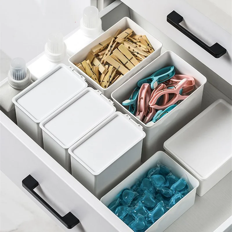 

Household Washing Powder Laundry Powder Boxes Storage with Scoop Storage Baskets Bottle Laundry Powder Box