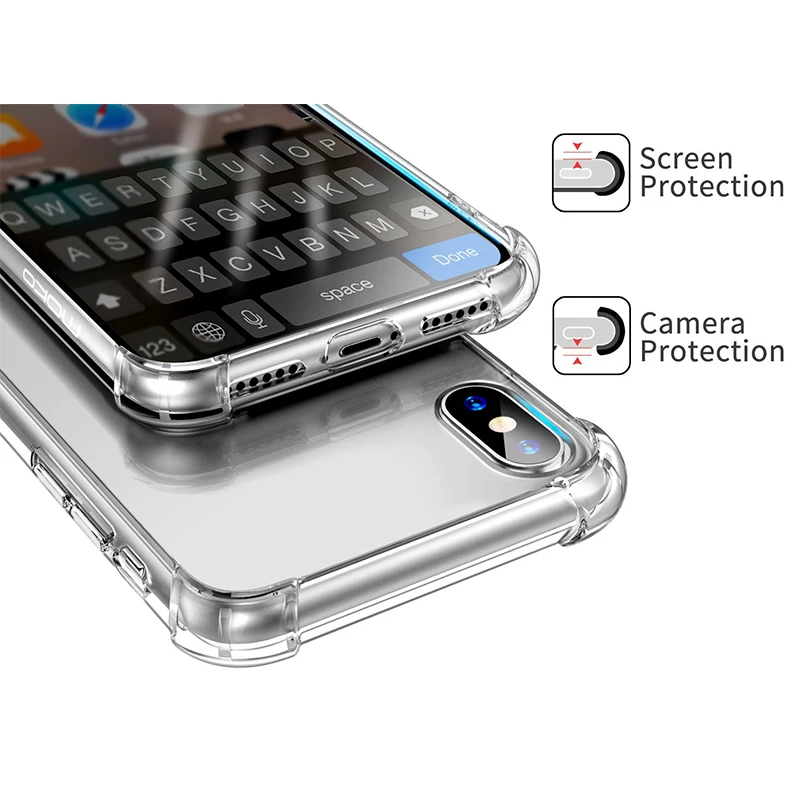 Airbag TPU Case for iphone XS MAX XR X 11 Pro 6 6s 5 5s SE 7 8 Plus Samsung S10 S10e S8 S9 Note 9 Clear Soft Cover | Мобильные