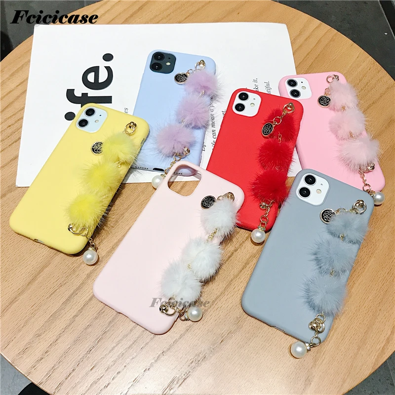 Для IPhone 12 Pro Чехол роскошный браслет плюшевый чехол для iPhone SE 2020 6 6S 7 8 Plus X XR XS Max 11 2019