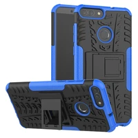 for huawei p smart case hybrid rugged armor tpu hard pc stand full cover for huawei psmart coque capa fig lx1 lx2 lx3 fig la1