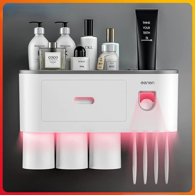 

Magnetic Adsorption Toothbrush Holder Inverted Cup Automatic Toothpaste Squeezer Dispenser Home Bathroom Accessories Sets