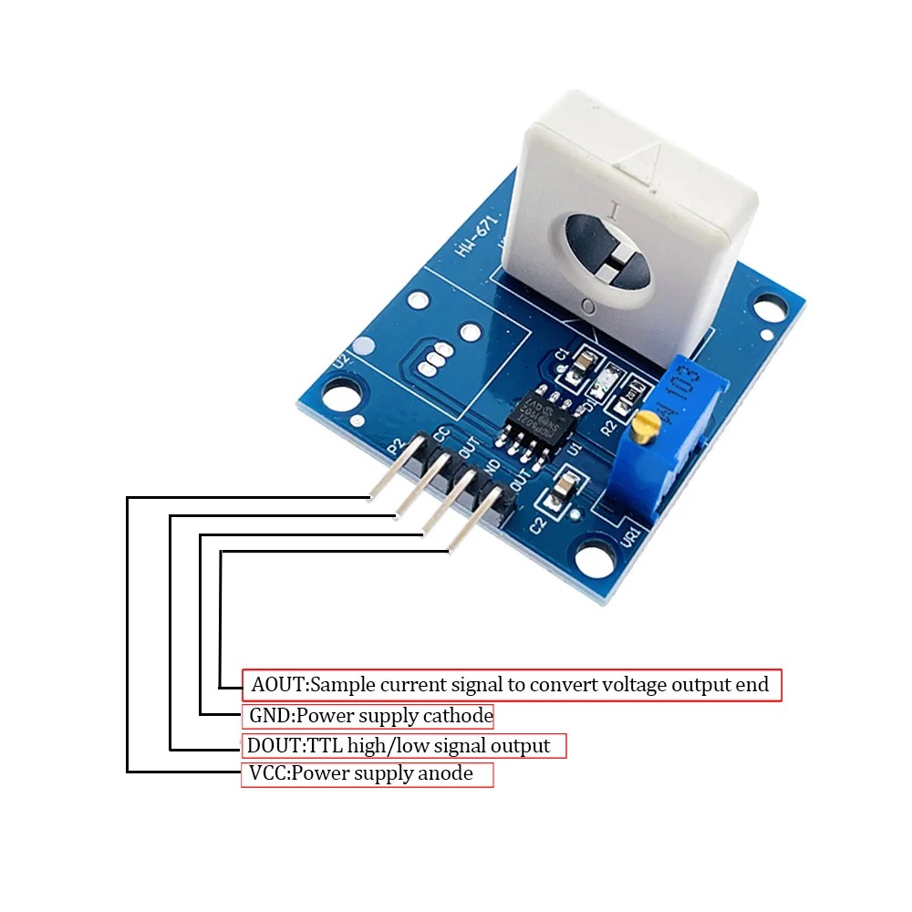 Модуль датчика обнаружения тока холла DC 5 в WCS1800 35 А точный с перегрузкой по току