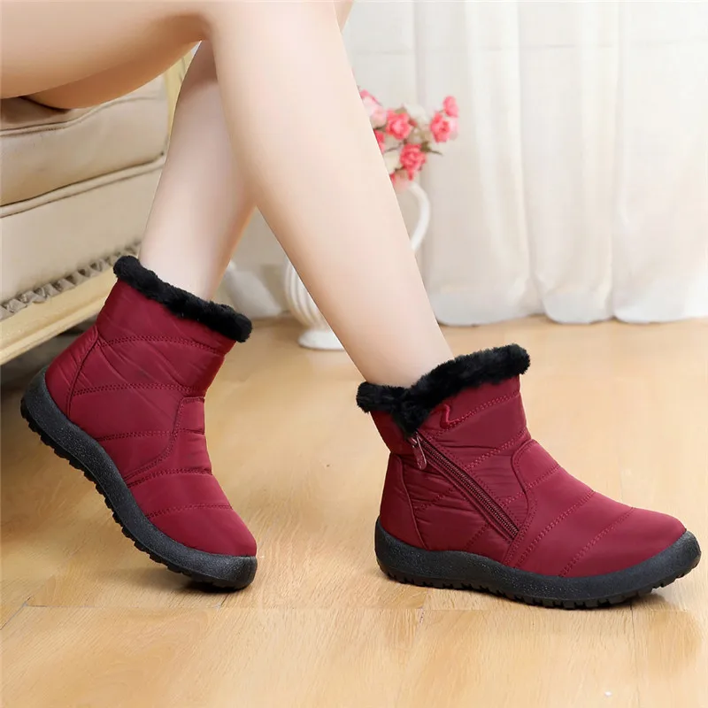 

Women Boots Waterproof Snow Boots Female Plush Winter Boots Women Warm Ankle Winter women shoes