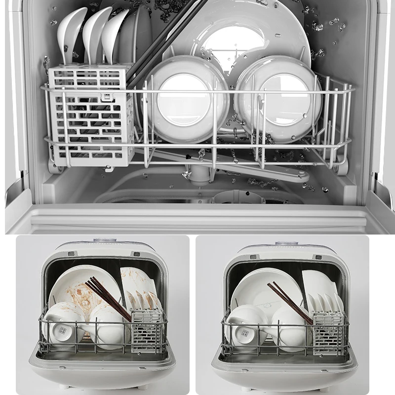

Household Dishwasher Kitchen Appliances Mini Countertop Table Dish Washer Ultrasonic Cleaner Drying and Sterilization