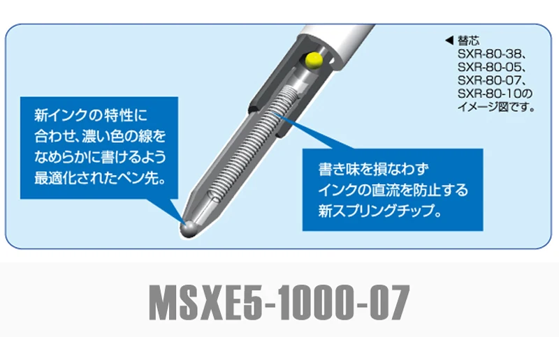 Mitsubishi Uni MSXE5-1000-07 Jetstream 4 в 1 0,7 мм 4 цвета, шариковая ручка(черный, синий, красный, зеленый)+ Карандаш 0,5 мм