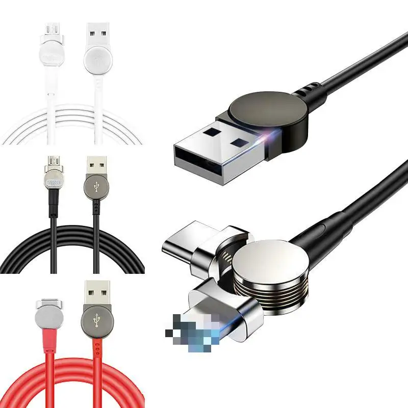 1 м Магнитный USB Type C зарядный кабель для синхронизации данных светодиодный
