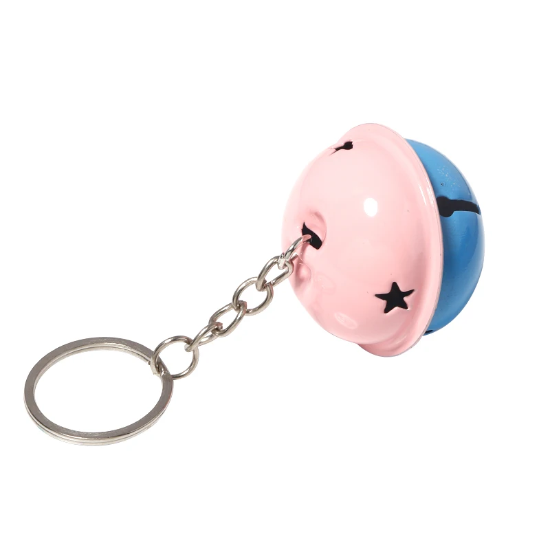 

5pcs/lot 9cm Cute Two-color Jingle Bells Key Chain Key Ring Keychain DIY Jewelry Accessories Pendant Keychain Gift For Children