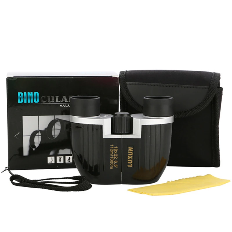 

10x22 BAK4 All Optics HD Telescope Low Night Vision Portable Mini Binoculars for Watching Traveling Camping Hunting
