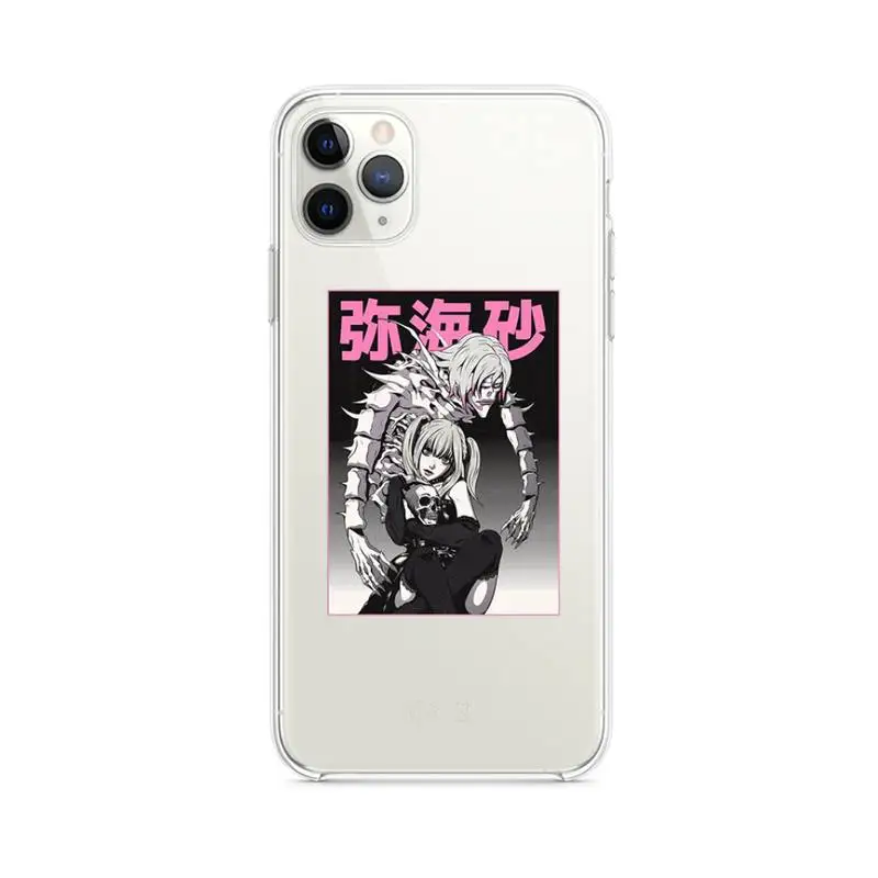 anime death note phone case clear for iphone 12 11 pro max mini xs 8 7 6 6s plus x 5s se 2020 xr cover free global shipping