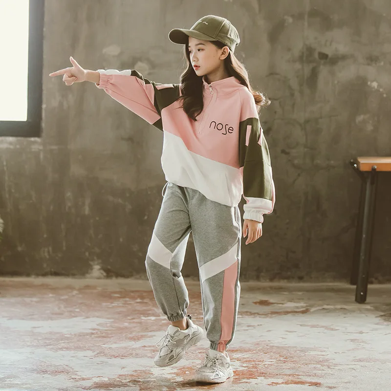 Girls Clothes Sets Autumn 2020 Children Clothing Set Sweatshirt+Pants 2pcs Casual Kids Sport Suits Teenage 4 6 8 10 12 13 Years