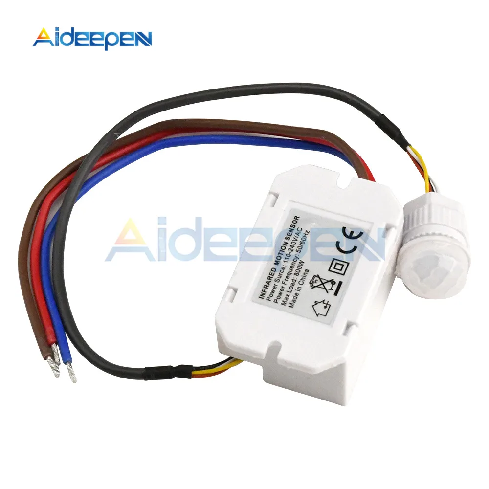 

Высокомощный переменный ток 110-220 в отдельный человеческий тело инфракрасный датчик переключатель четыре провода с отдельным огнем инфракрасный датчик переключатель