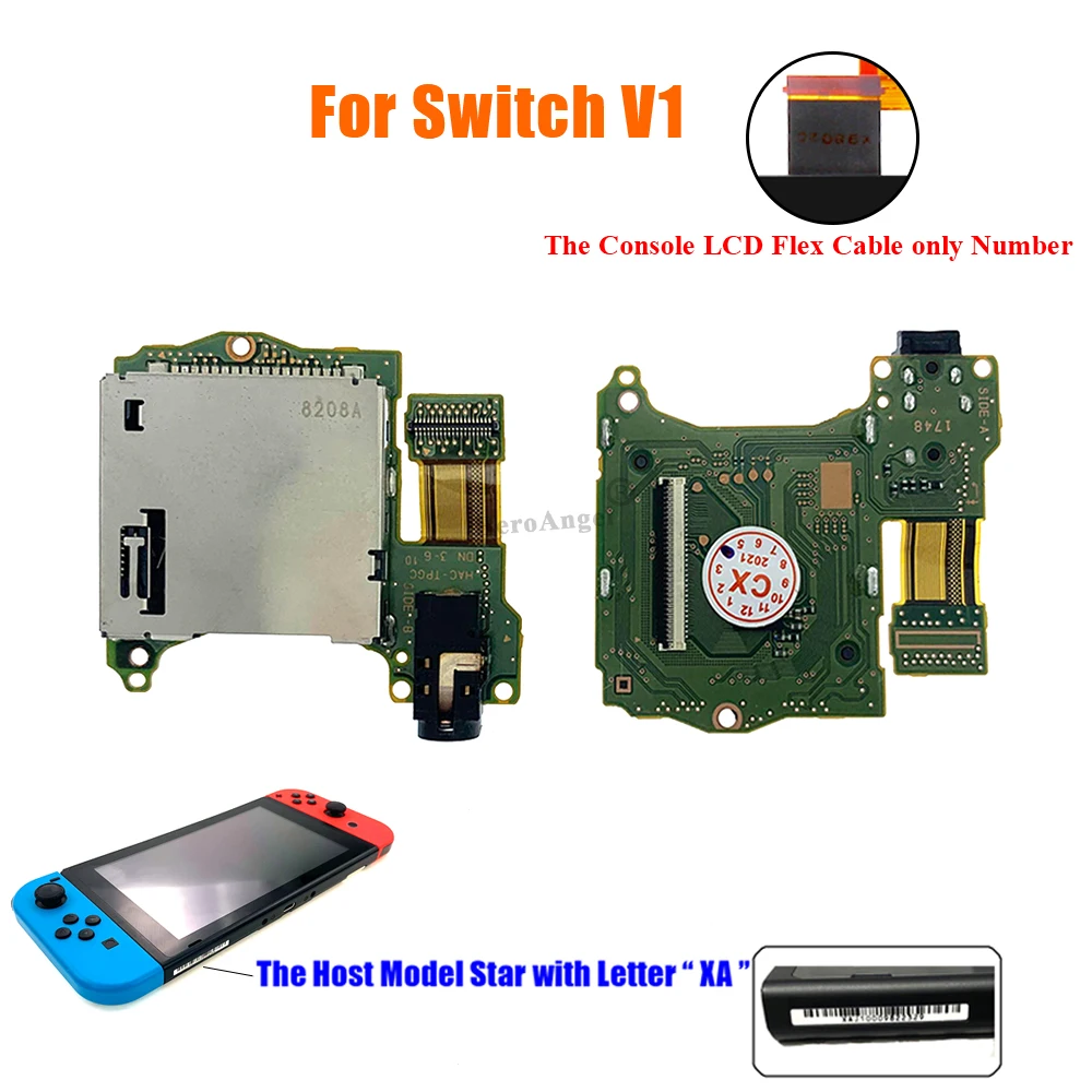 

Original Game Card Slot Socket Board With Headphone Earphone Headset Port Replace / Spare Part For Nintendo Switch Ns V1 V2