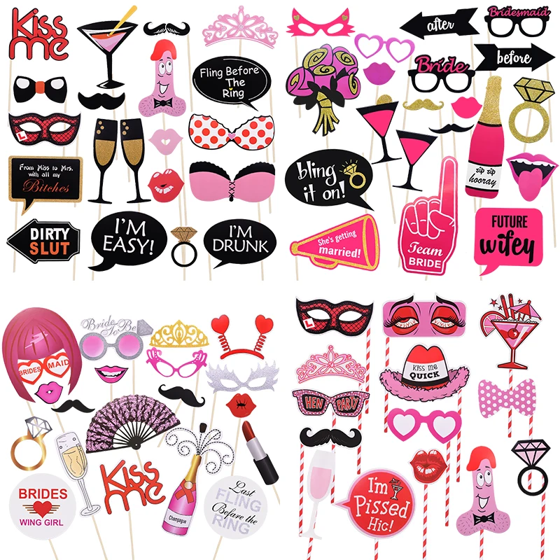 Забавные Свадебные украшения для девичника реквизит фотосъемки девичник